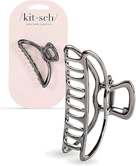 Kitsch Metal Hair Clips for Women - Durable & Elegant Metal Claw Clips, Perfect for Everyday Use & Special Occasions - Hematite | Ideal Gifts for Women, 1 Piece