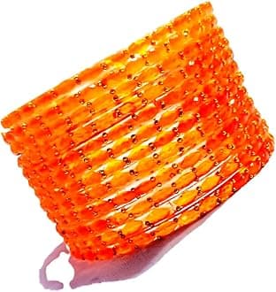 Rain Drop Glass Bangles Set For Women And Girls | Light Weight Bangles | Traditional Transparent Fancy Glass Chudi Set for Wedding, Party (12 Bangles)