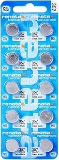 Renata Single Watch Battery Swiss Made 357 or SR44SW or AG13 1.55V (10 x 357 or SR 44 SW)