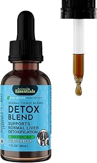 Detox Blend - Liver Support for Dogs & Cats, Liver Supplement, Herbal Formula, Organic Human Grade Herbs, Vet Recommended - 1 Fl Oz