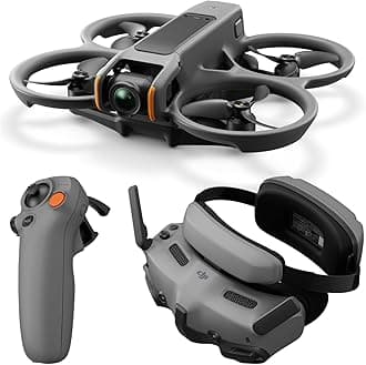 Avata 2 Fly More Combo (1 x Battery) Camera Drone with 4K Camera, VR Drone, FPV Drone, Integrated Propeller Guard, One-Push Flip/Roll, Includes Goggles 3 & RC Motion 3, Supports POV Content, 1