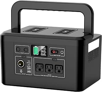 powkey Portable Power Station 800W with 3 AC Outlets, 110V/740Wh Solar Generator(Solar Panel Optional), 200,000mAh Emergency Backup Lithium-ion Battery for Outdoors Travel RV Trip Camping CPAP Machine