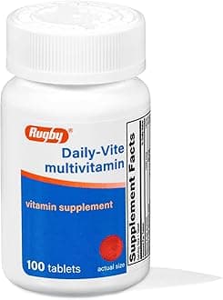 Rugby Daily-Vite Multivitamin - Daily Vitamin Supplement - 100 Tablets (1 Pack)