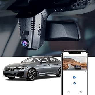 Fitcamx 4K Dash Cam Adapts for BMW 5 7 Series 2018-2023 530i 540i 530e M550i 740i 750i M760i 745e Xdrive (G30/G11), OEM Look, 2160P UHD Video, WiFi & APP, Loop Recording G-Sensor, Plug&Play, 64GB Card