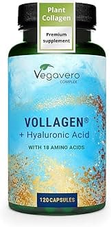 – Advanced Vegan Collagen Supplement 500 mg | 2 Months Supply | NO Additives | Plant-Based Collagen Capsules with Hyaluronic Acid | Essential Amino Acids | Vollagen