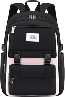 Kids Backpack Solid Color Girls Elementary Middle School Casual Daypack Lightweight Bookbag for Teens Travel Bag