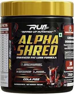 Ripped Up Nutrition Alpha Shred Fat Burner - 150g, Cola Fizz | With Carbliss® for Blocking Carbs by 40-60% | Weight Management & Metabolism Booster | Enriched with Garcinia Cambogia, Coffee Bean Extra, Caffeine