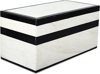 Handicrafts Home Handmade Mono Collection Decorative Jewelry Box Organizer, Keepsakes, Trinkets, and Home Decor, Memory, Antique Coffee Table Storage, Farmhouse Style Decor Court, 10x5x5