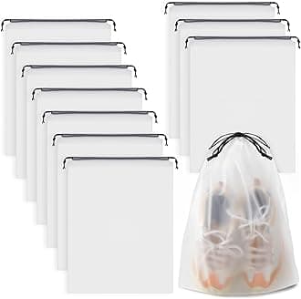 Shoe Bags for Travel, Transparent, Transparent-10pack