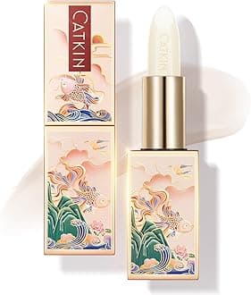 CATKIN Lip Balm Ultra Hydrating Colorless Lip Moistrurizer Lip Care with Vitamin E Nourishing For Cracked & Dry Lips Day & Night Lip Care Transparent 0.12 oz C02 Spearmint