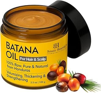 - Raw Batana Oil for Hair Growth - 100% Pure, Organic 3.5 fl oz Batana from Honduras for Thick and Strong Natural Hair - Dr. Sebi Unrefined Cold Pressed Cosmetic Scalp Mask Gifts for Women (1 Pack)