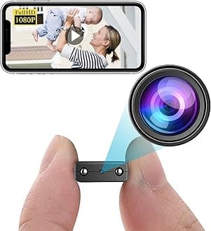Smallest Wireless WiFi Camera,Spy Camera,HD1080P Hidden Camera For Inside Home,Mini HDVdeo Camera,Nanny Cam Baby Monitor with Night Vision,Motion Detection,Cloud Storage for Security with iOS Android