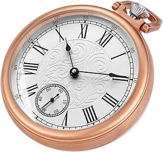 Resistance Full Steel Pocket Watch Mechanical Hand Wind Antique Clock Honed Stainless Original with Chain & Box
