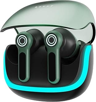 Boult Audio Z40 Gaming in Ear Earbuds with 60H Playtime, Dual Device Pairing, Built-in App Support, 40ms Ultra Low Latency, Quad Mic ENC, RGB LEDs, Bluetooth 5.4, IPX5 Ear Buds TWS (Black Moss)
