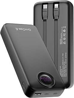 Portable Charger 20000mAh，22.5W Fast Charging Power Bank, Cell Phone Replacement Battery with 5 Output 2 Input for iPhone 16/15 Plus/15 Pro Pro Max,Samsung Galaxy,and More(1 Pack,Pearl Black)