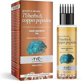 TYC Herbal Hair Growth Oil With 75 Herbs | Manages Hair Fall & Loss | Promotes Healthy & Strong Hair, 150 Grams