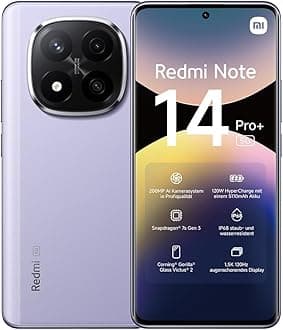 Redmi Note 14 Pro+ 5G smartphone, 8+256GB, purple, 200MP pro-grade AI camera, IP68, 120W HyperCharge, AI features (no charger included), 2 year Warranty