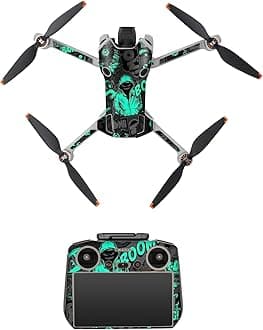 Skin Stickers Compatible with DJI Mini 4 Pro, Waterproof Sticker Decal Skin DIY Accessory for DJI Mini 4 Pro Drone and RC 2 Controller (E)