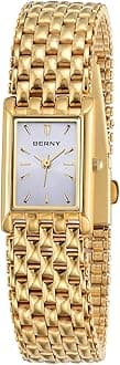BERNY Women's Quartz Wristwatch with 3-Atmosphere Water Resistance, Japanese Quartz Movement, and Bracelet Tool Included, white, Bracelet Type