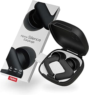 Silence Ear Plugs for Sleep, Focus & Travel - Comfortable, Travel Essential, Noise Cancelling Earplugs, V-Shape Snug Fit & Soft Oval Tips, 4 Sizes XS/S/M/L, Reusable Ear Plugs - Black