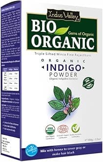 Bio Organic Natural Henna Hair Color For Grey Hairs -100gm (Indigo Leaf)