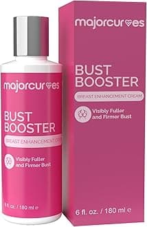Major Curves Bust Booster Breast Enhancement Cream – Firming and Lifting Formula for Bigger, Fuller, Rounder Curves and Volume – Natural Bust Enhancer for Women – Made in USA