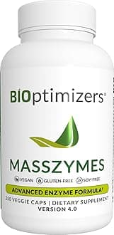 MassZymes, Advanced Enzyme Formula Dietary Supplement, Supports Gut health, Boosts Focus & Energy, 250 Veggie Caps