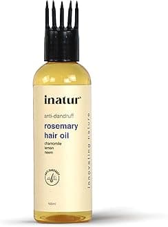 Inatur Rosemary Anti-Dandruff Hair Oil,Anti Bacterial, No Mineral Oil | For Oily Scalp 100 ml
