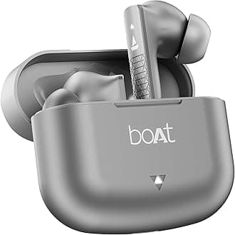 boAt Airdopes 91" Ear TWS Earbuds with 45 Hours Playtime, 50ms Low Latency Beast Mode, Dual Microphones with ENx, ASAP Charging, IWP Tech, IPX4 and Bluetooth v5.3 (Mist Grey)