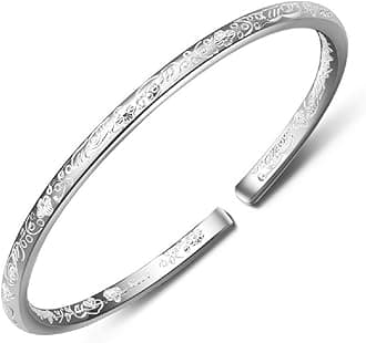 999 Solid Sterling Silver Bangle Cuff Bracelets for Women's | Sterling Silver Bracelet | Silver Jewelry | Silver Bracelets for Women | Jewelry for Women | Charm Bracelets for Women