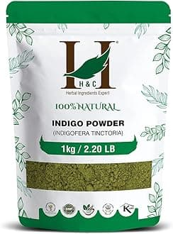 100% Natural Indigo Powder for Hair- 1 KG (2.2 LB) Value Pack - For coloring hair from brown to black naturally