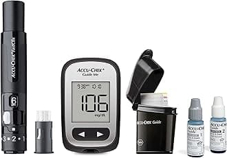 Accu-Chek FastClix Glucose Monitor Kit for Diabetic Blood Sugar Testing: Guide Me Meter, FastClix Lancing Device & 108 Lancets, 100 Guide Test Strips, and Control Solution (Packaging May Vary)