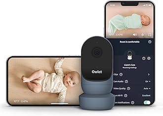 Owlet Cam 2 - Smart Baby Monitor Camera - Stream Secure HD Video and Audio with Night Vision, 4X Zoom, Wide Angle View and Sound, Motion and Cry Notifications - Bedtime Blue