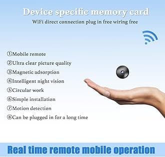 Hidden Camera Mini Small Camera. Spy Hidden Cameras for Home Indoor Use. Spy Cam with Night Vision and Motion Detection | Baby Monitor Small Mini Wireless Outdoor S13
