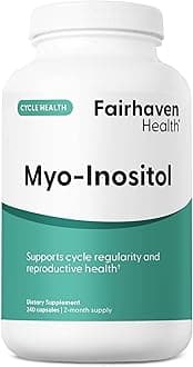 Fairhaven Health Myo-Inositol Supplement for Women and Men | Vitamin B8 2000mg | Vegan Inositol Powder Capsules | Gluten, Dairy and Soy Free | 240 Myo Inositol Capsules