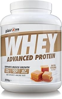 Whey Protein Powder | High Protein Shake for Muscle Growth & Recovery | Low Sugar Gym Supplement | Sports Nutrition Drink + Amino Acids (2010g, Salted Caramel)