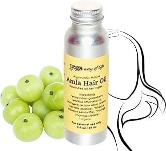 Amla Hair Oil - Organic Indian Gooseberry Herbal Oil | Nourishes Hair and Scalp | Ayurvedic Recipe | 2 FL OZ (Sample)