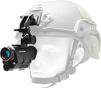 NVG30 Night Vision Goggles Night Vision Monocular,PVS-14 Tactical Helmet Mounted with Binoculars,4 Color Modes 4X Magnification,Day&Night Use,HD Record&Playback for Camping Surveillance WiFi