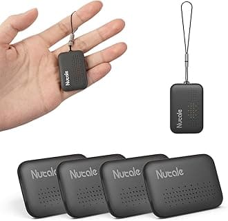 Ultra Slim Key Finder, Bluetooth Remote Finders Locator with 80dB Sound 4-Pack, Wallet Tracker Both iOS and Android, Item Locator Tags for Finding Key, TV Remote, Wallet, Batteries Included