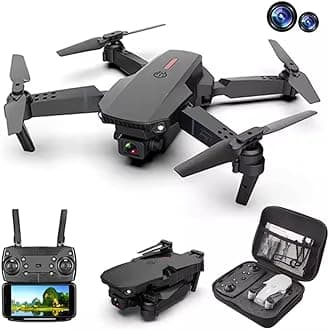 DIGI CORE E88 Pro Drone With Dual Camera 4K UHD For Adults FPV Foldable Remote Control Drone 3D Flips Altitude Hold Gesture One Key Takeoff-Landing APP Control With Carrying Case Mini Drone RC Drone