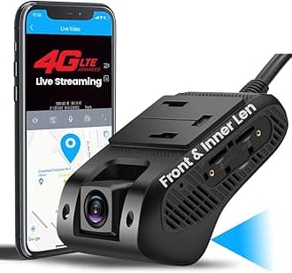 24H Live Video Remote Monitor, Jimi JC400P 4G & WiFi Dual Dash Cam Front & Interior for Car 1080P Car Camera Driving Recorder | GPS Tracking | G Sensor | Loop Records | Behavior Analysis