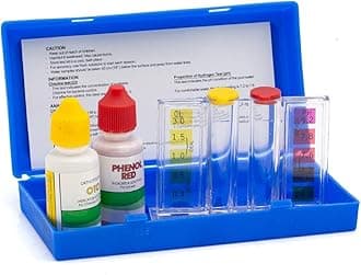 WWD POOL Swimming Pool Spa Water Chemical Test Kit for Chlorine and pH Test - 11029-1 Kit - Plastic, Litmus Paper, Enzymatic Reagents
