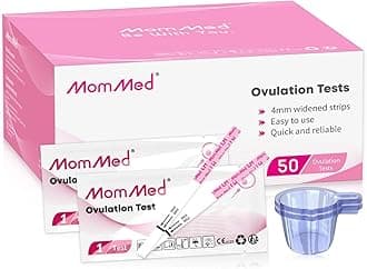 MOMMED 50 LH Ovulation Predictor Kit with 50 Collection Cups for Women