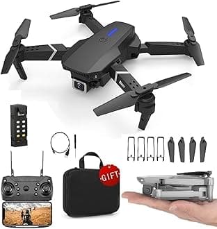 DRK Drone with 4k Camera Foldable 1080P HD Drone with FPV Live Video, Gestures Selfie, Altitude Hold, One Key Take Off/Landing, 3D Flips, Code Free Headless Mode, Aerial Photography RC Drone Ultimate 3 (b01)