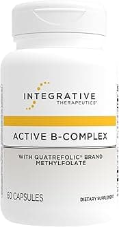 Integrative Therapeutics Active B-Complex - with Choline and Methylfolate - Cellular Energy, Immune Function & Heart Health Support with Vitamins B2, B6 & B12* - Gluten-Free -60 Capsules (30 Servings)