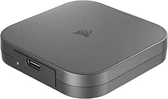 Corsair EX400U 1TB Portable External Type-C SSD – 3.2 Gen2 2x2 Connections, Up to 40Gbps, Plug and Play, MagSafe, Includes USB-C to USB-C Cable – Windows PC, iOS Mac – Grey