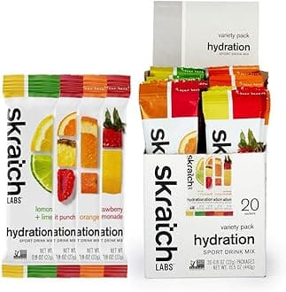 Sport Hydration Drink Mix, Variety Pack (4 of Each Flavor) - Natural, Electrolyte Powder Developed for Athletes and Sports Performance, Gluten Free, Vegan, Kosher