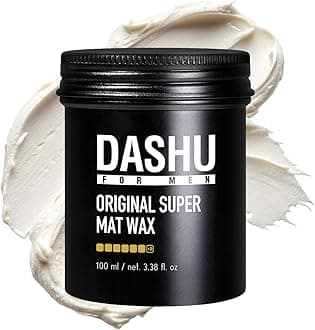 DASHU Hair Wax for Men 3.38 fl oz - Korean Matte Wax Strong Hold, Premium Original Super Mat Hair Styling Wax, No Shine, Easy Wash, Men's Grooming