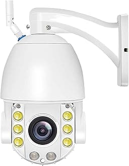 4K 8MP WiFi IP Camera Outdoor 50X Zoom Security Protection PTZ Cam 120M Distance Home Security Camera CCTV Video Surveillance(EU Plug,8MP 50X Add 32GB)