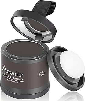 Acomler Instantly Root Cover Up Hairline Powder, Root Touch Up Hair Color 0.35 Ounce,Concealing Hair Loss for Thinning Hair, Hair Powder for Women Men with Bald Spots,Eyebrows,Beard Line (Dark Brown)